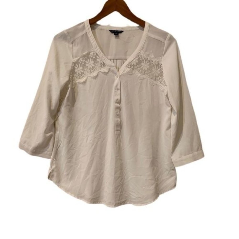 American Eagle silk feel Boho Blouse Size Small